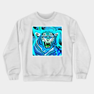 bengal tiger in ecopop art in zentangle of colors Crewneck Sweatshirt